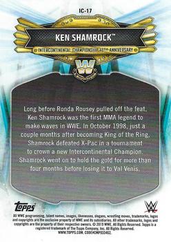 2019 Topps WWE RAW - Intercontinental Championship 40th Anniversary (Part 2) #IC-17 Ken Shamrock Back