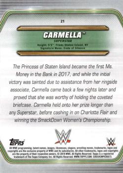 2019 Topps WWE Money in the Bank #21 Carmella Back