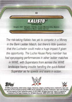 2019 Topps WWE Money in the Bank #43 Kalisto Back