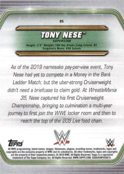 2019 Topps WWE Money in the Bank #85 Tony Nese Back