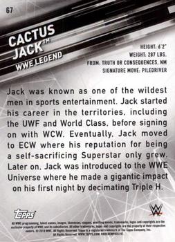 2019 Topps WWE SmackDown Live #67 Cactus Jack Back