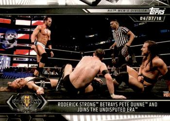2019 Topps WWE NXT #15 Roderick Strong Betrays Pete Dunne and Joins The Undisputed ERA Front