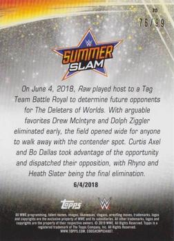 2019 Topps WWE SummerSlam - Blue #70 The B-Team Become the #1 Contenders to the Raw Tag Team Championship Back
