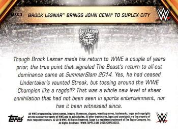 2019 Topps WWE SummerSlam - SummerSlam All-Stars #MSS-3 Brock Lesnar Brings John Cena to Suplex City Back