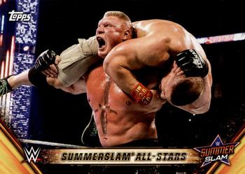 2019 Topps WWE SummerSlam - SummerSlam All-Stars #MSS-3 Brock Lesnar Brings John Cena to Suplex City Front
