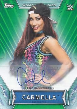 2019 Topps WWE Women's Division - Autographs Green #A-CM Carmella Front