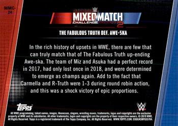 2019 Topps WWE Women's Division - Mixed Match Challenge Season 2 #MMC-24 The Fabulous Truth def. Awe-ska Back