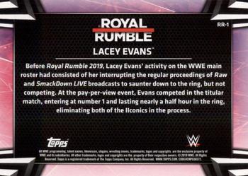 2019 Topps WWE Women's Division - Royal Rumble #RR-1 Lacey Evans Back