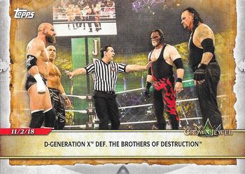 2020 Topps Road to WrestleMania #25 D-Generation X Def. The Brothers of Destruction Front
