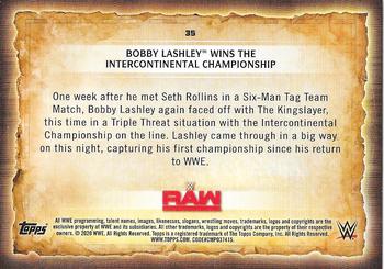 2020 Topps Road to WrestleMania #35 Bobby Lashley Wins the Intercontinental Championship Back