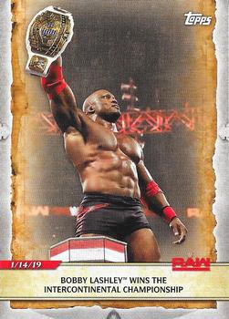 2020 Topps Road to WrestleMania #35 Bobby Lashley Wins the Intercontinental Championship Front