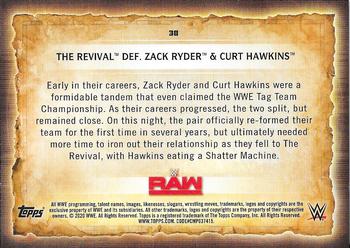 2020 Topps Road to WrestleMania #38 The Revival Def. Zack Ryder & Curt Hawkins Back