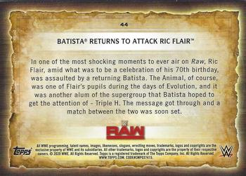 2020 Topps Road to WrestleMania #44 Batista Returns to Attack Ric Flair Back