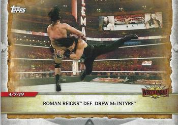 2020 Topps Road to WrestleMania #55 Roman Reigns Def. Drew McIntyre Front
