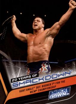2019 Topps WWE SmackDown Live - 20 Years of SmackDown #SD-5 Kurt Angle def. Booker T for the WCW Championship Front