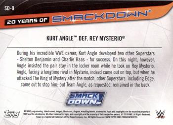 2019 Topps WWE SmackDown Live - 20 Years of SmackDown #SD-9 Kurt Angle def. Rey Mysterio Back