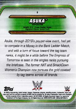 2019 Topps WWE Money in the Bank - Black #8 Asuka Back