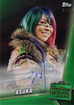 2019 Topps WWE Money in the Bank - Autographs Green #A-AK Asuka Front