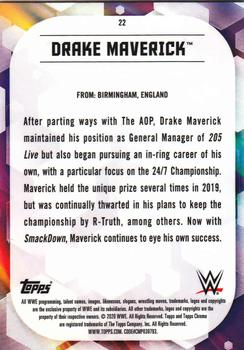 2020 Topps Chrome WWE #22 Drake Maverick Back