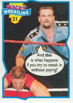 1993 Topps Wacky Wrestling #21 Big Bossman / The Mountie Front