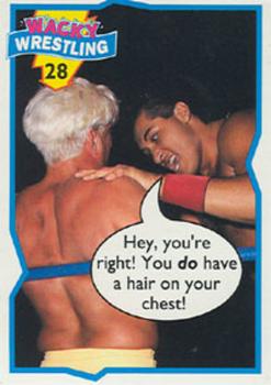 1993 Topps Wacky Wrestling #28 Ric Flair / El Gigante Front