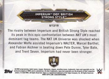 2020 Topps WWE NXT #1 Imperium /  British Strong Style Back