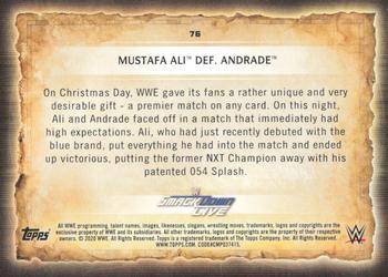 2020 Topps Road to WrestleMania - Foilboard #76 Mustafa Ali Def. Andrade Back