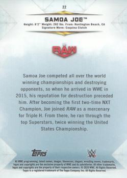 2020 Topps WWE Undisputed #22 Samoa Joe Back