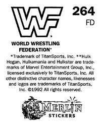 1992 Merlin WWF Stickers (England) #264 Owen Hart / Koko B. Ware / Frankie Back