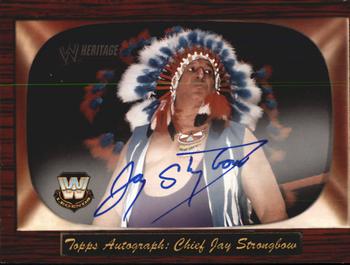 2005 Topps Heritage WWE - Authentic Autographs #NNO Chief Jay Strongbow Front