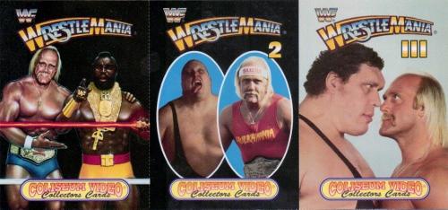 1993 Coliseum Video WWF WrestleMania - Panels #1/2/3 Wrestlemania / Wrestlemania 2 / Wrestlemania III Front