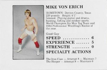 1985 Hemphill & Peek Wrestling Game #NNO Mike Von Erich Front