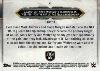 2020 Topps WWE NXT - Bronze #42 Gallus / Mark Andrews / Flash Morgan Webster Back