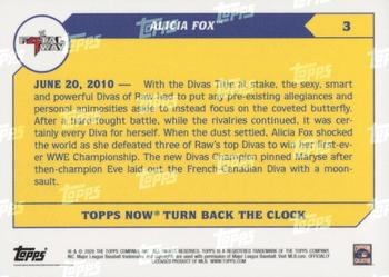 2021 Topps Now WWE Turn Back the Clock #3 Alicia Fox Back