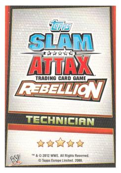 2012 Topps Slam Attax WWE: Rebellion #36 Daniel Bryan Back