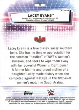 2021 Topps Chrome WWE - Refractors #26 Lacey Evans Back