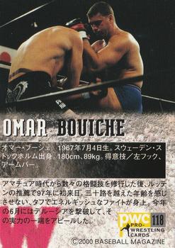 2000 BBM Pro Wrestling #118 Omar Bouiche Back