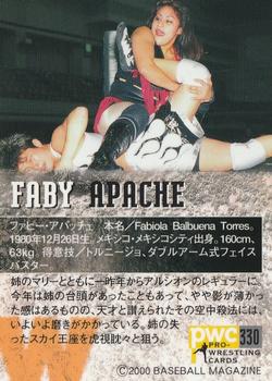 2000 BBM Pro Wrestling #330 Faby Apache Back