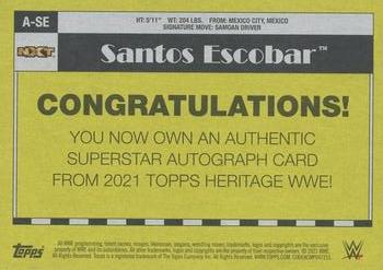 2021 Topps Heritage WWE - Autographs #A-SE Santos Escobar Back