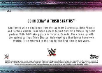 2021 Topps WWE - Coolest Mixed Tag Teams #MT-3 John Cena & Trish Stratus Back