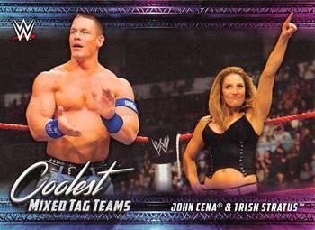 2021 Topps WWE - Coolest Mixed Tag Teams #MT-3 John Cena & Trish Stratus Front