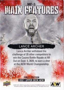 2021 Upper Deck AEW - Main Features Red #MF-3 Lance Archer Back