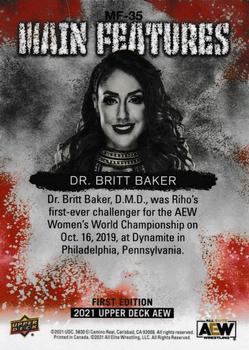 2021 Upper Deck AEW - Main Features Black #MF-35 Dr. Britt Baker Back