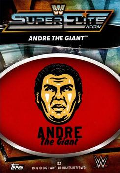 2021 Topps WWE Superstars - Super Elite Icons Yellow #IC1 Andre the Giant Back