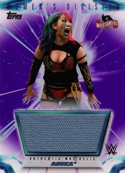 2021 Topps WWE Women's Division - Mat Relics Purple #MR-AK Asuka Front