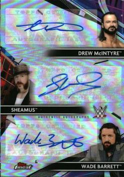2021 Topps Finest WWE - Triple Autographs #TA-LA Drew McIntyre / Sheamus / Wade Barrett Front