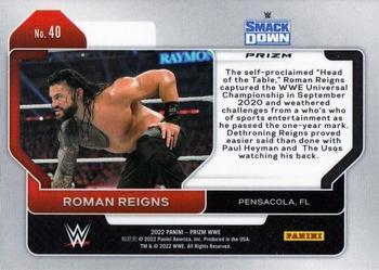 2022 Panini Prizm WWE - Hyper #40 Roman Reigns Back