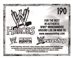2008 Merlin WWE Heroes Stickers #190 Boogeyman Back