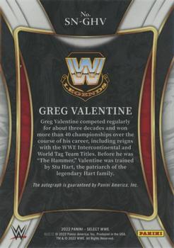 2022 Panini Select WWE - Signature Selections #SN-GHV Greg Valentine Back