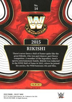 2022 Panini Select WWE - Hall of Fame Selections Flash Prizms #14 Rikishi Back